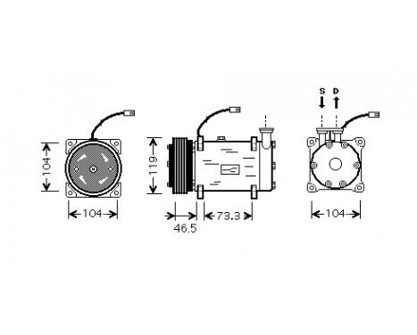 Compressor, air conditioning *** IR PLUS ***, Image 2