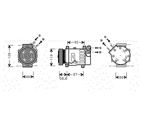 Compressor, air conditioning *** IR PLUS ***, Image 2