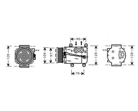 Compressor, air conditioning *** IR PLUS ***, Image 2