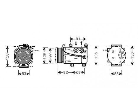 Compressor, air conditioning *** IR PLUS ***, Image 2