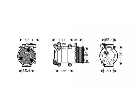 Compressor, air conditioning *** IR PLUS ***, Image 2