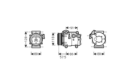 Compressor, air conditioning *** IR PLUS ***