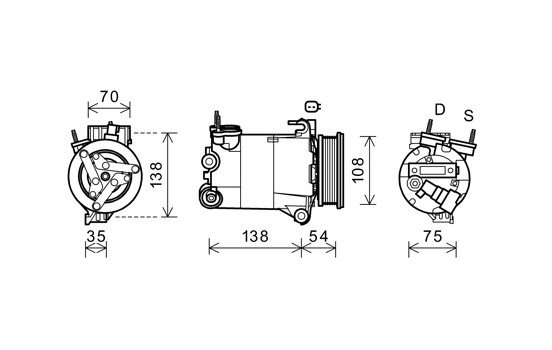 Compressor, air conditioning *** IR PLUS ***, Image 2