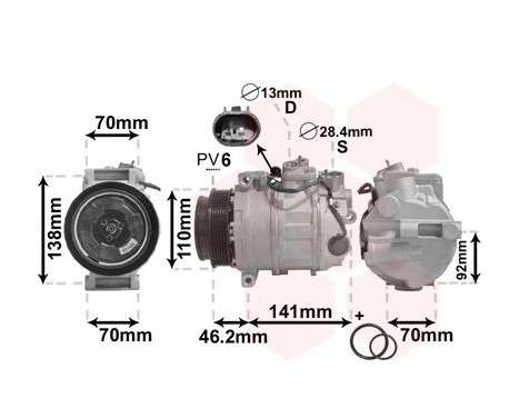 Compressor, air conditioning *** IR PLUS ***