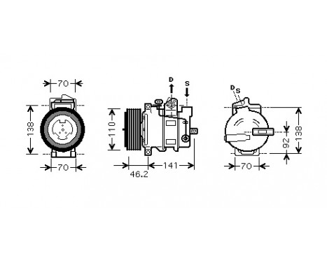 Compressor, air conditioning *** IR PLUS ***, Image 2