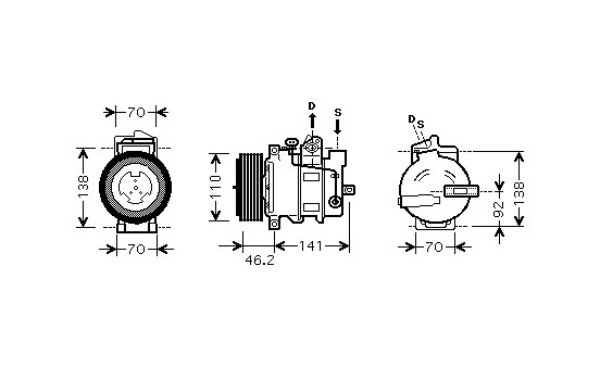 Compressor, air conditioning *** IR PLUS ***, Image 2