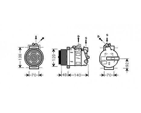 Compressor, air conditioning *** IR PLUS ***