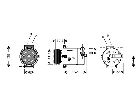 Compressor, air conditioning *** IR PLUS ***