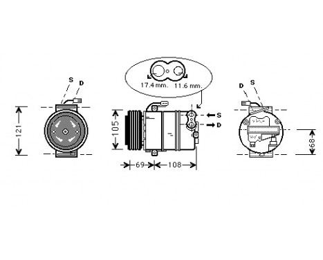 Compressor, air conditioning *** IR PLUS ***, Image 2