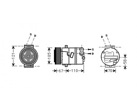 Compressor, air conditioning *** IR PLUS ***