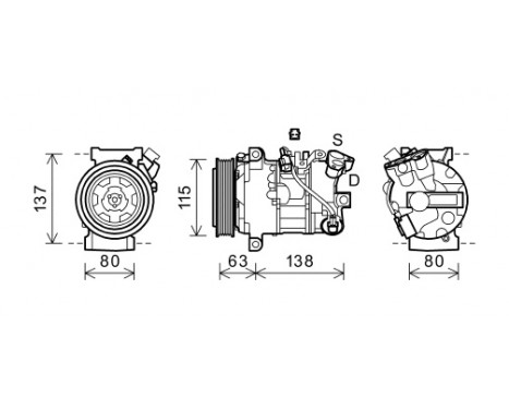 Compressor, air conditioning *** IR PLUS ***, Image 2