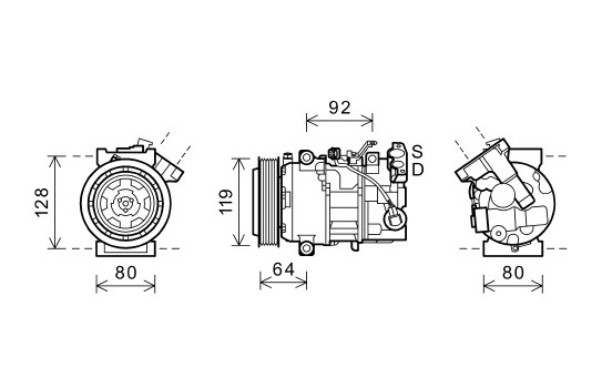 Compressor, air conditioning *** IR PLUS ***