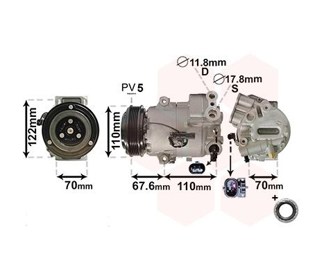 Compressor, air conditioning *** IR PLUS ***