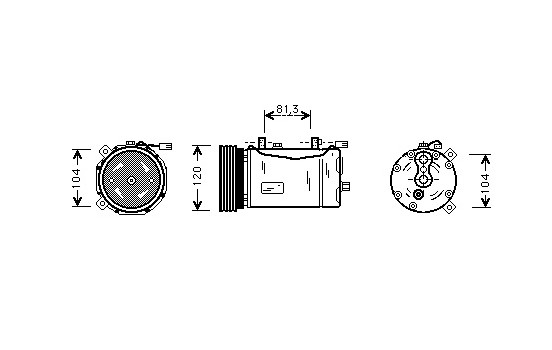 Compressor, air conditioning *** IR PLUS ***, Image 2