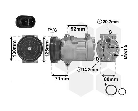 Compressor, air conditioning *** IR PLUS ***, Image 2