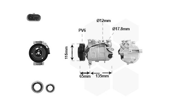Compressor, air conditioning *** IR PLUS ***, Image 2
