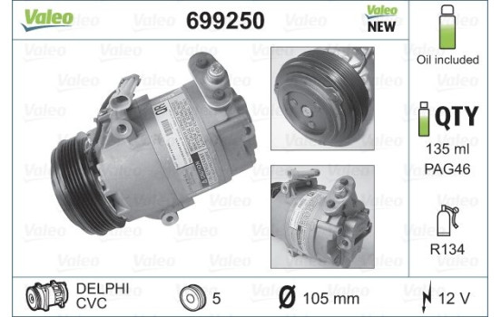 Compressor, air conditioning NEW PART, Image 2