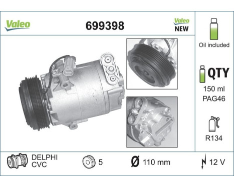 Compressor, air conditioning NEW PART, Image 2