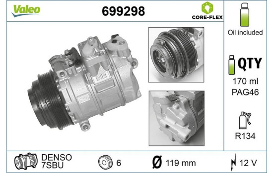 Compressor, air conditioning NEW PART, Image 2