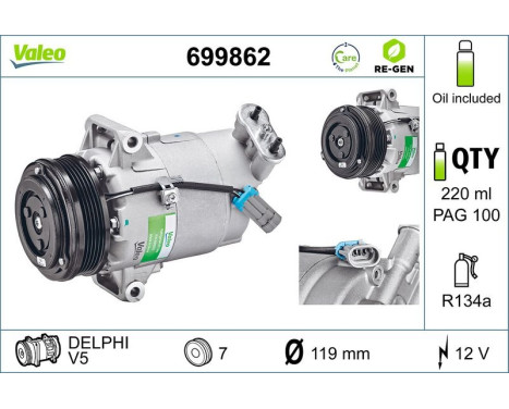 Compressor, air conditioning REMANUFACTURED, Image 2