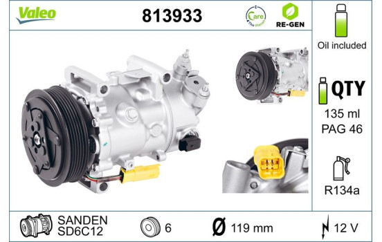 Compressor, air conditioning REMANUFACTURED, Image 2