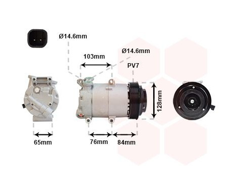 Compressor, air conditioning TRANSIT7 24TDCi MT 06-