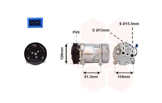 Compressor, air conditioning TRANSP. 25i/25D 95-98