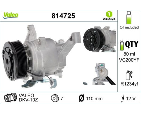 Compressor, air conditioning VALEO ORIGINS NEW