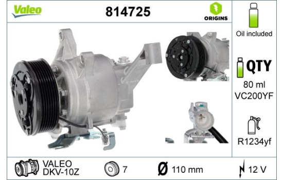 Compressor, air conditioning VALEO ORIGINS NEW