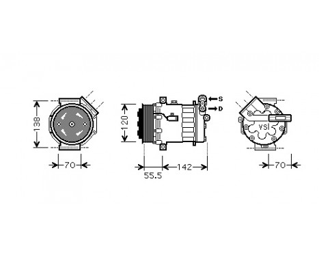 Compressor, air conditioning