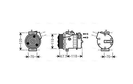 Compressor, air conditioning