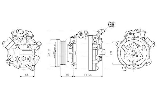 Compressor, air conditioning