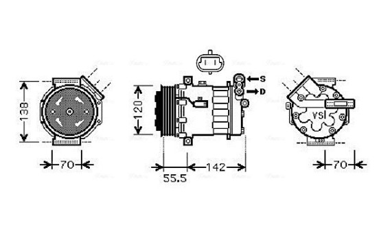 Compressor, air conditioning