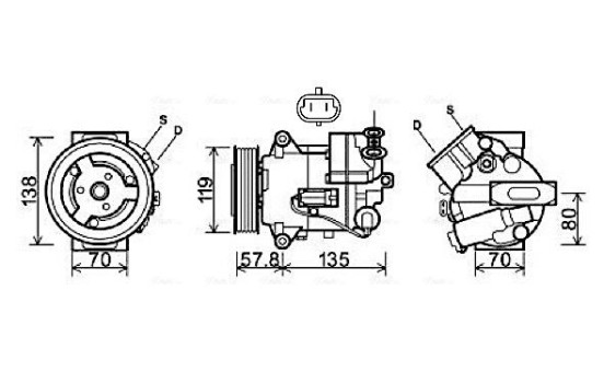 Compressor, air conditioning