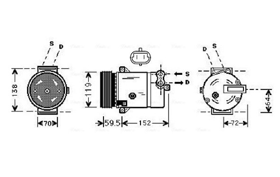 Compressor, air conditioning