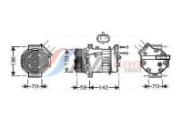 Compressor, air conditioning