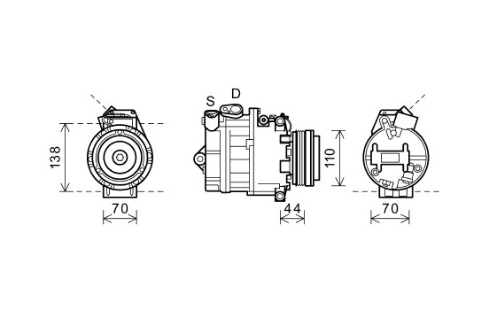 COMPRESSOR X5 4.4 / 4.8 AT 03-06