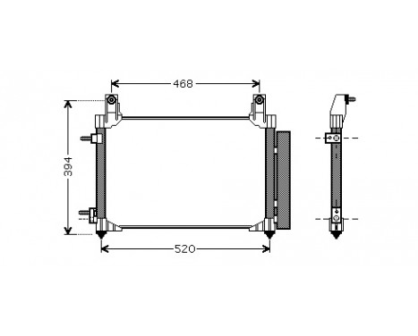 Air conditioning condenser 81005081 International Radiators Plus