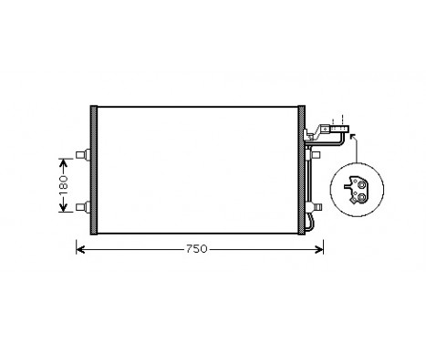 Air conditioning condenser C30/S40/V50 MT from '06 59005149 International Radiators Plus