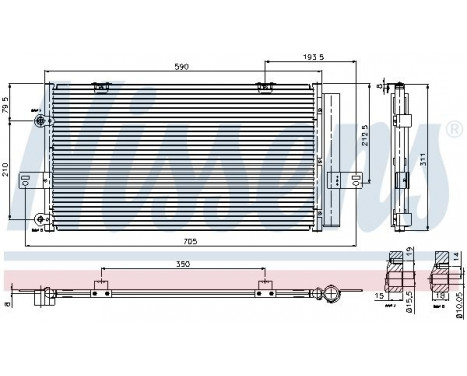 Capacitor, air conditioning 94652 Nissens, Image 5