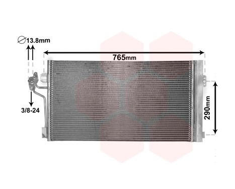 Condenser, air conditioner 30005484 Van Wezel, Image 2