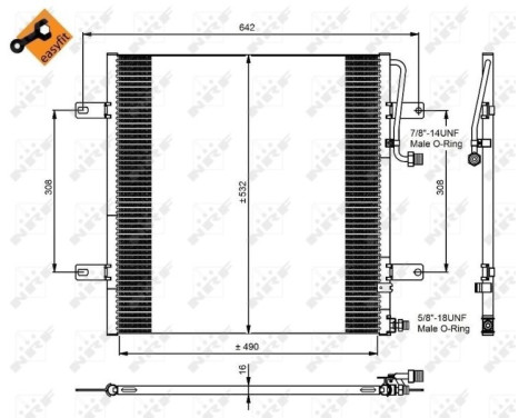 Condenser, air conditioner 350084 NRF
