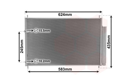 Condenser, air conditioner 53005405 Van Wezel