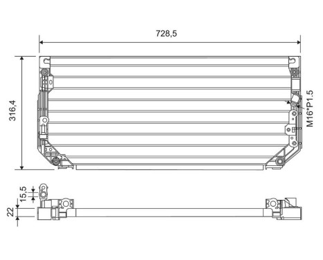 Condenser, air conditioner 812697 Valeo