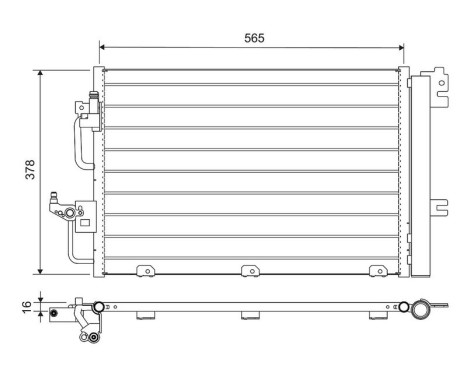 Condenser, air conditioner 812704 Valeo