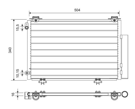 Condenser, air conditioner 812724 Valeo