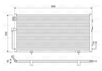 Condenser, air conditioner 814063 Valeo