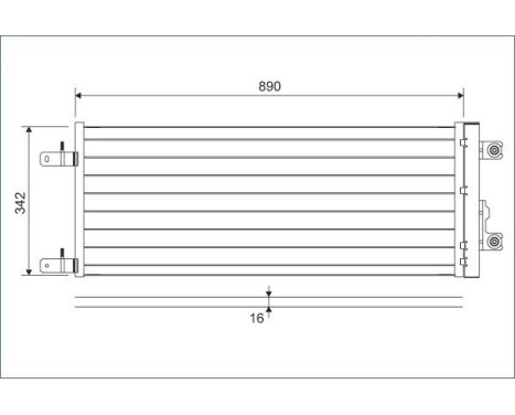Condenser, air conditioner 815125 Valeo
