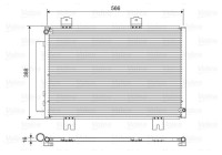 Condenser, air conditioner 822594 Valeo