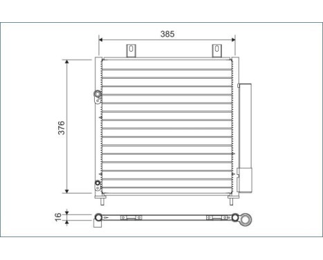 Condenser, air conditioner 822600 Valeo